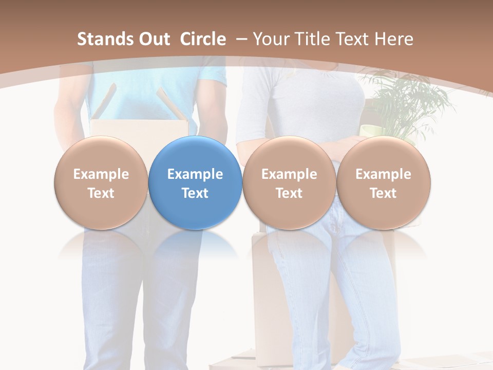 Box Woman Man PowerPoint Template