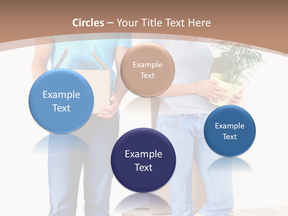 Box Woman Man PowerPoint Template