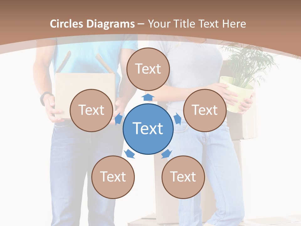 Box Woman Man PowerPoint Template