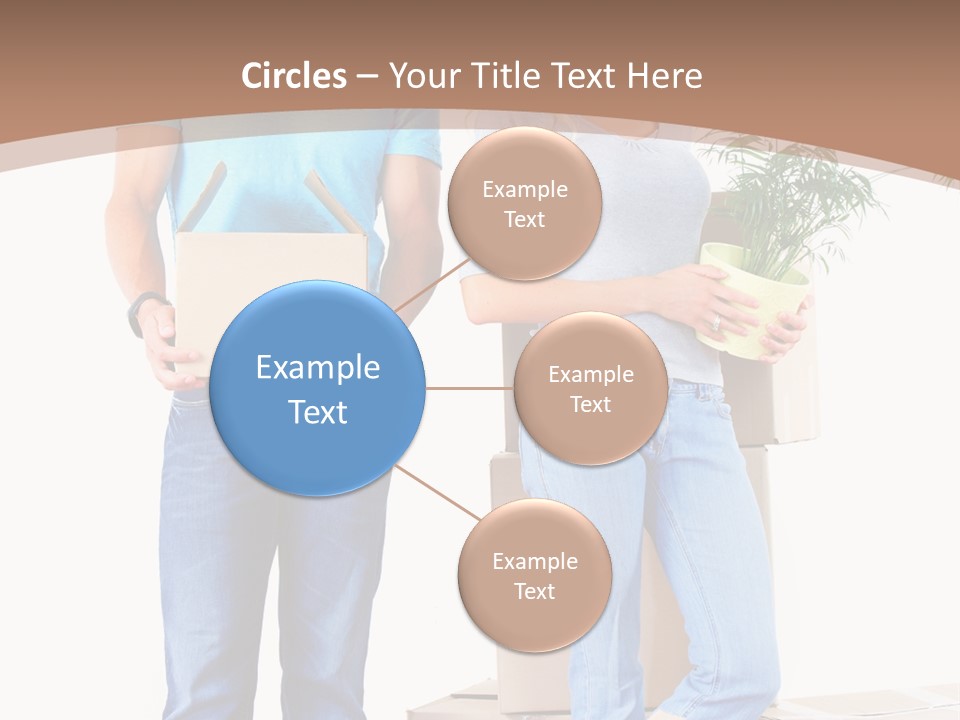 Box Woman Man PowerPoint Template