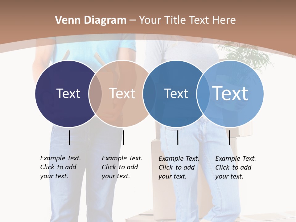 Box Woman Man PowerPoint Template