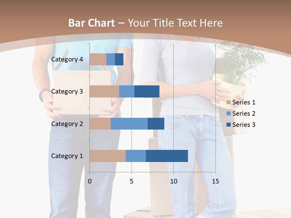 Box Woman Man PowerPoint Template