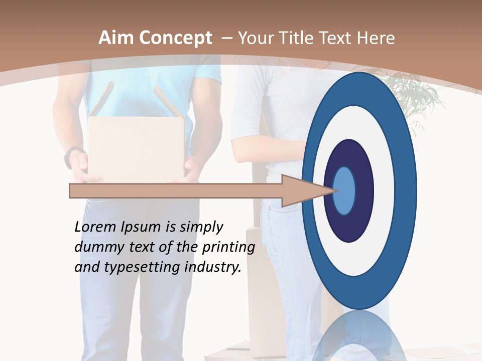 Box Woman Man PowerPoint Template