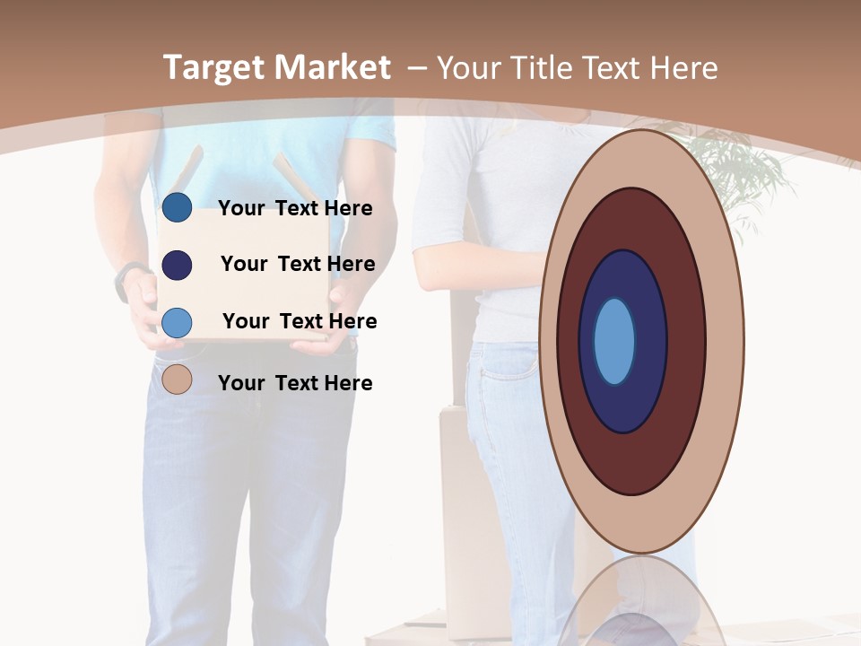 Box Woman Man PowerPoint Template