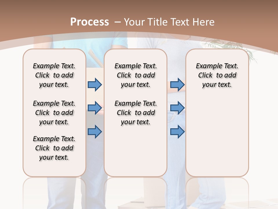 Box Woman Man PowerPoint Template