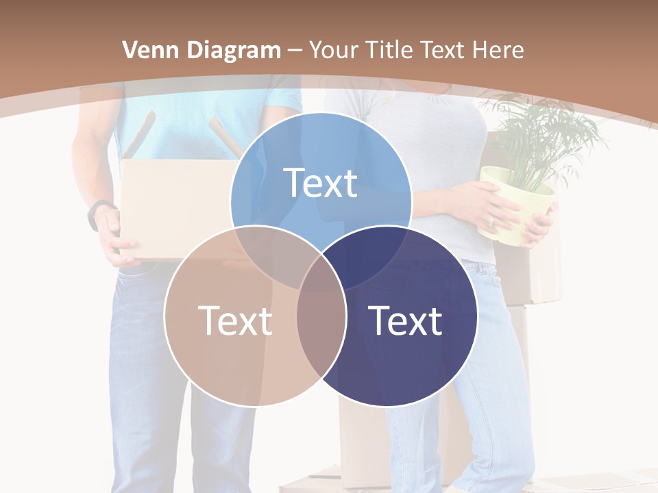 Box Woman Man PowerPoint Template