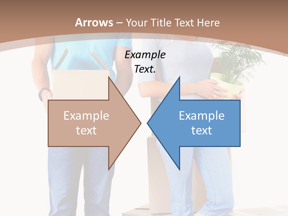 Box Woman Man PowerPoint Template