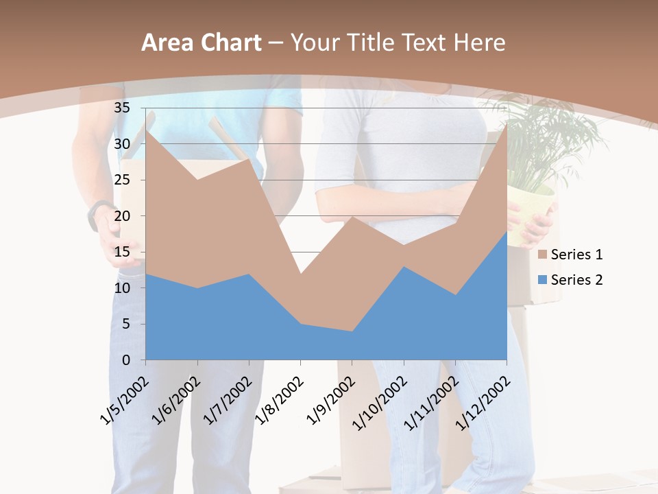 Box Woman Man PowerPoint Template