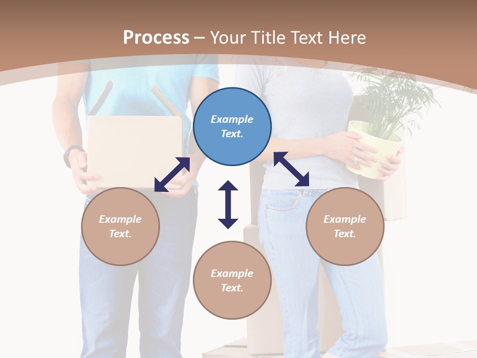 Box Woman Man PowerPoint Template