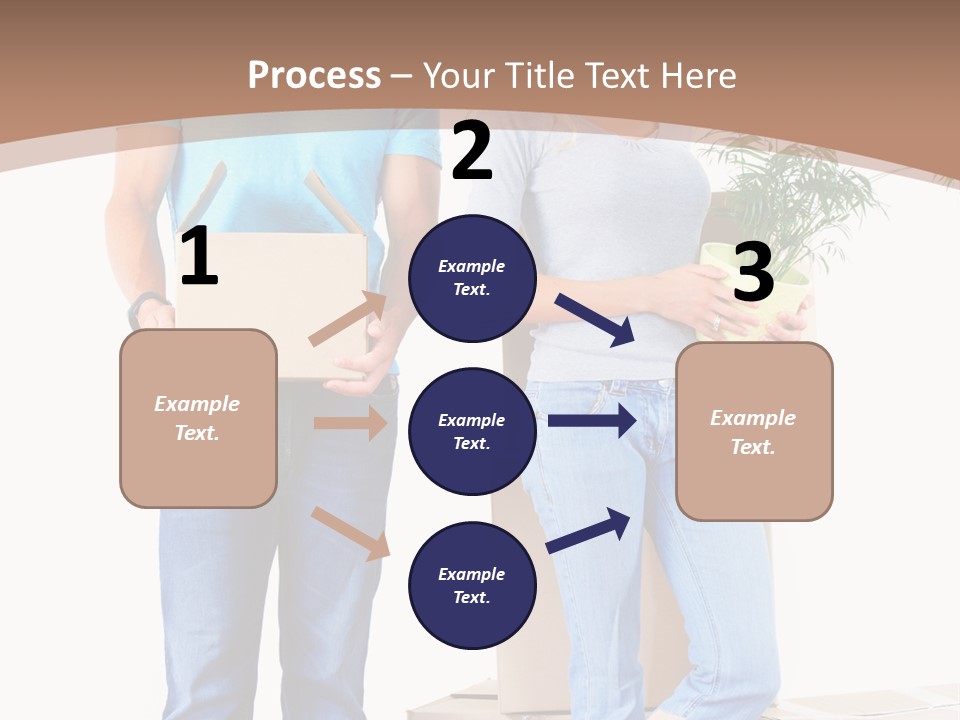 Box Woman Man PowerPoint Template