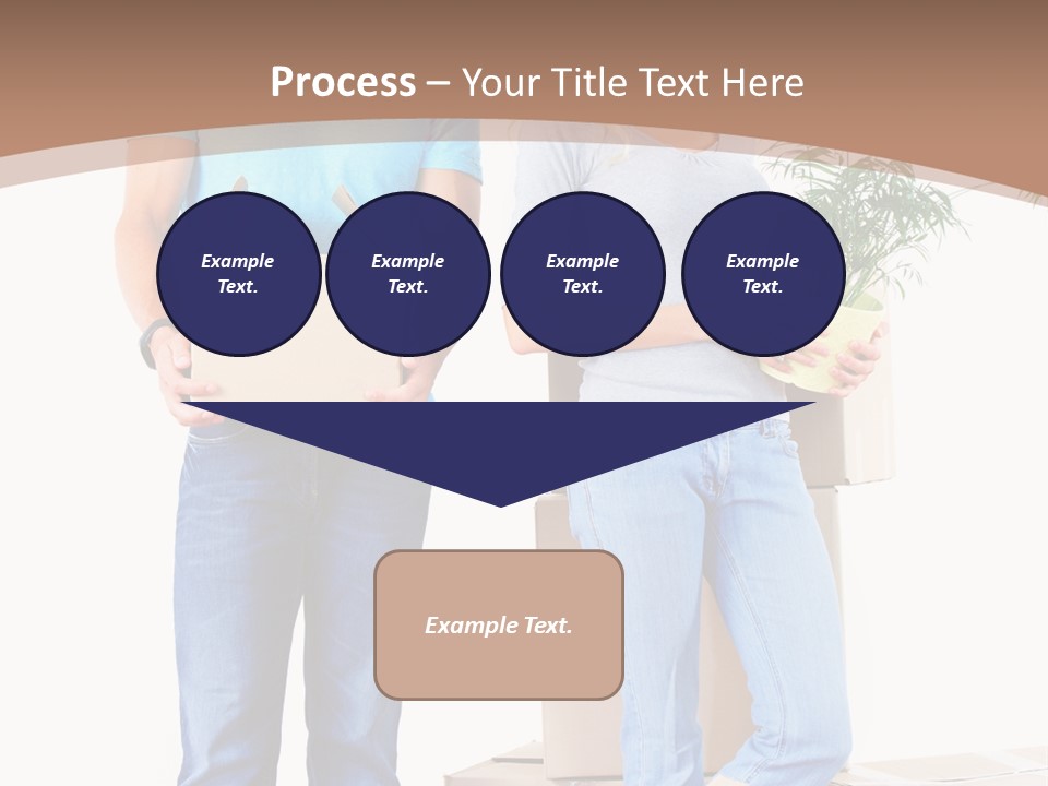 Box Woman Man PowerPoint Template