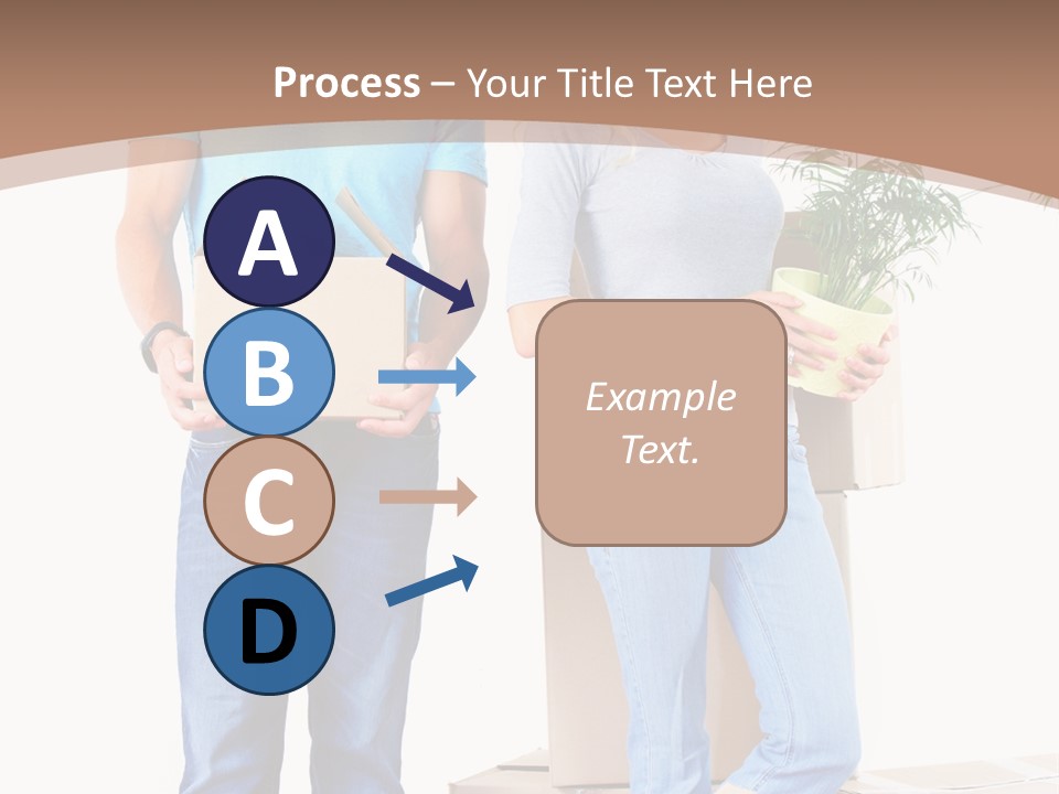 Box Woman Man PowerPoint Template