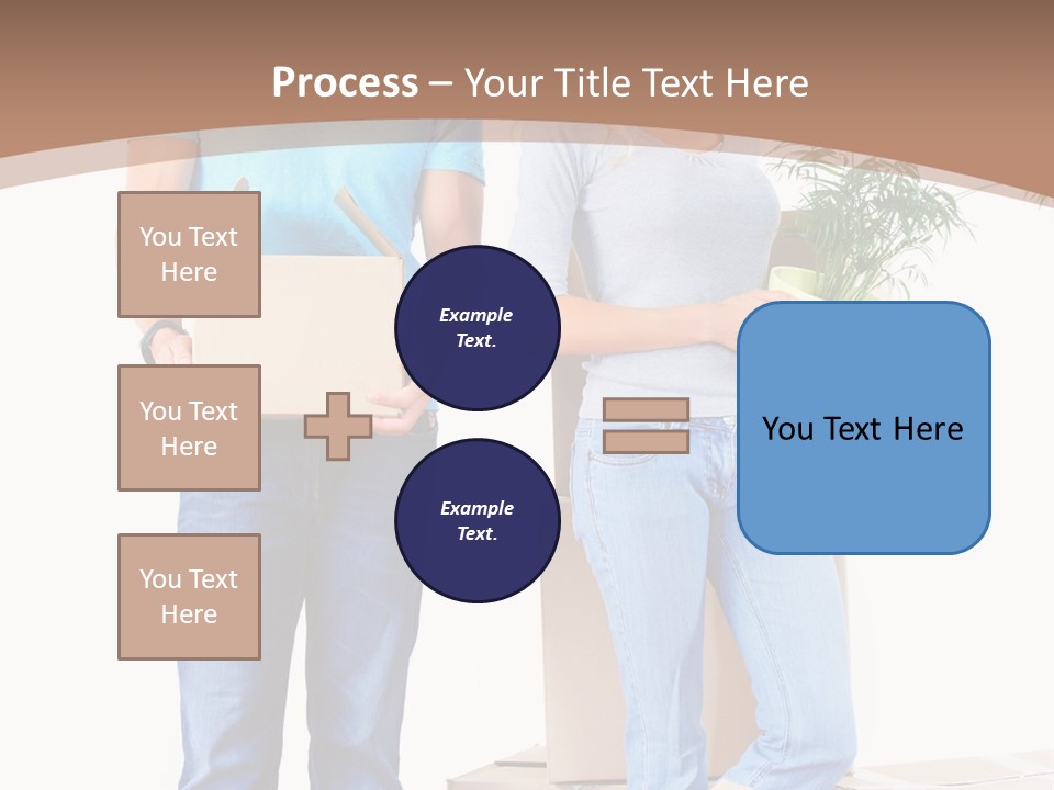 Box Woman Man PowerPoint Template
