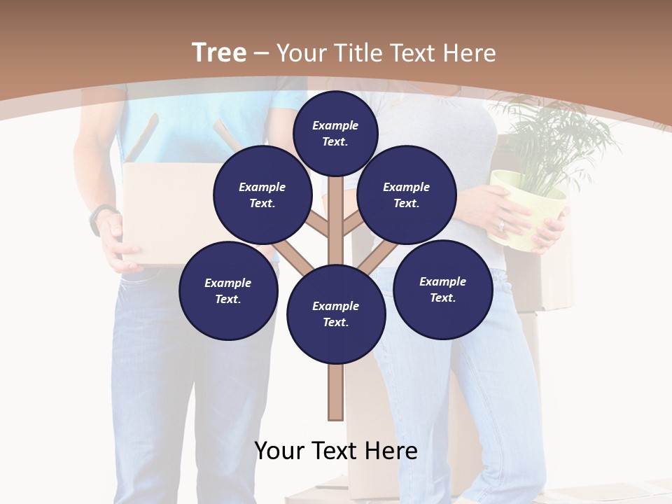 Box Woman Man PowerPoint Template