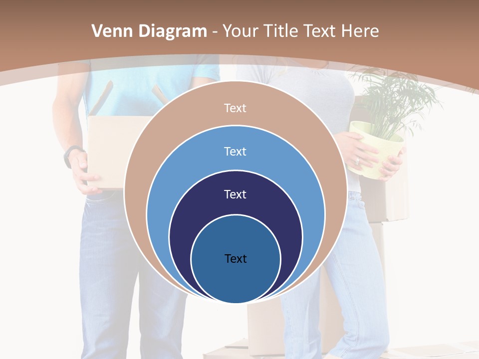 Box Woman Man PowerPoint Template
