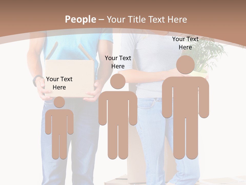 Box Woman Man PowerPoint Template