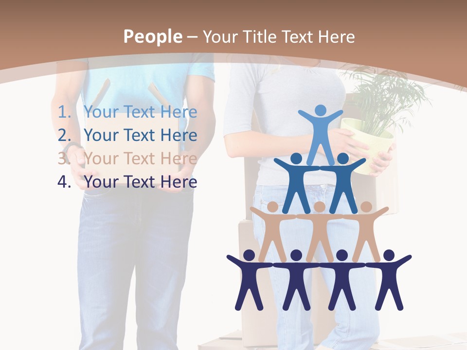 Box Woman Man PowerPoint Template