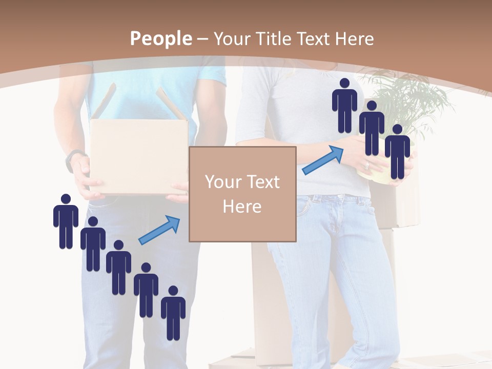 Box Woman Man PowerPoint Template