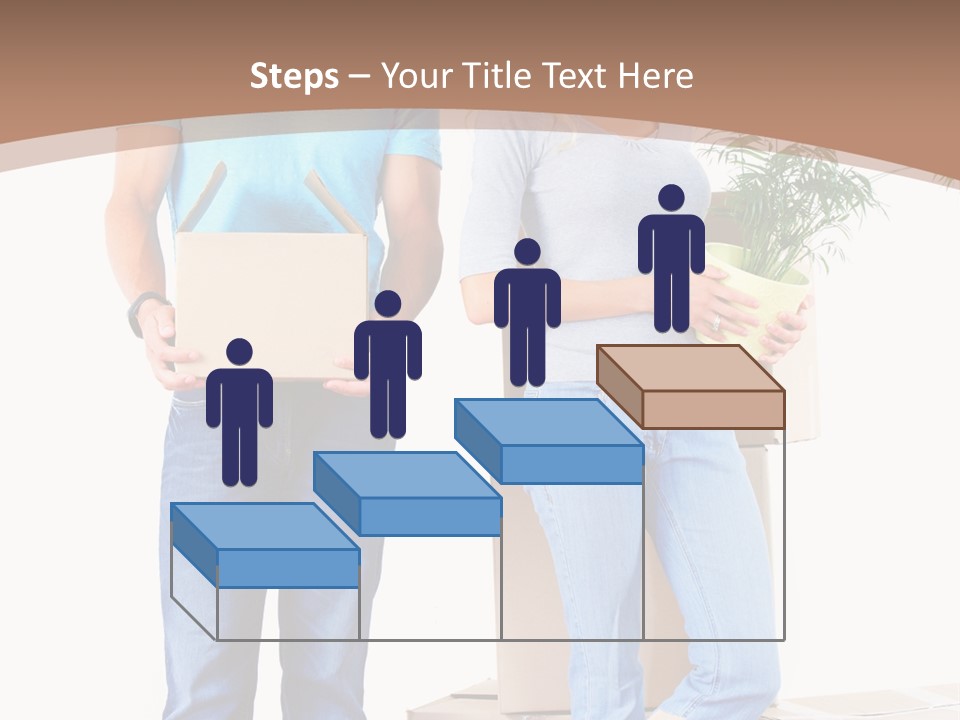 Box Woman Man PowerPoint Template