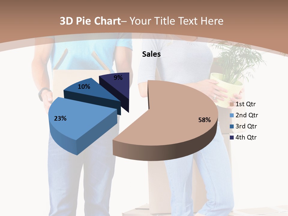 Box Woman Man PowerPoint Template