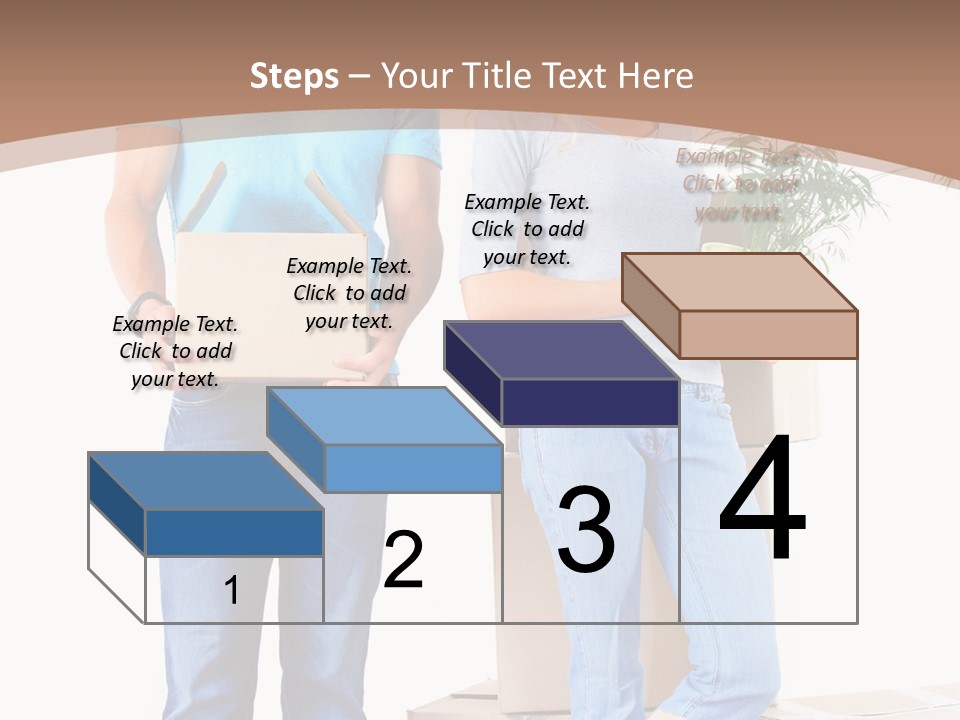 Box Woman Man PowerPoint Template