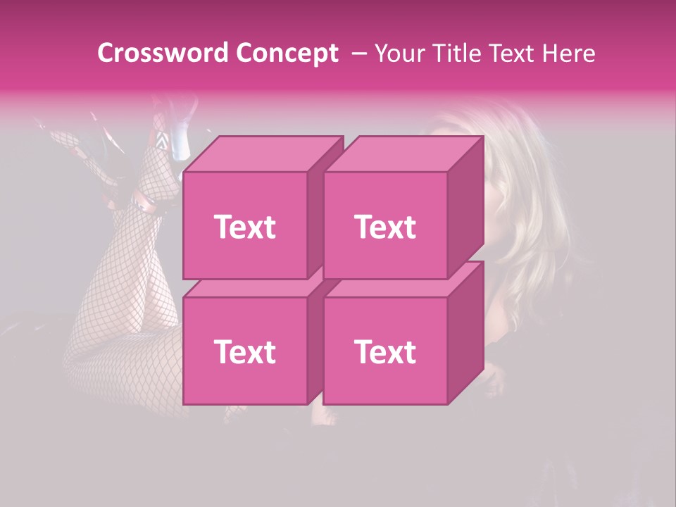 Gorgeous Attractive Blond PowerPoint Template