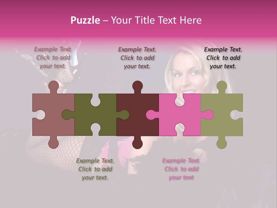 Gorgeous Attractive Blond PowerPoint Template