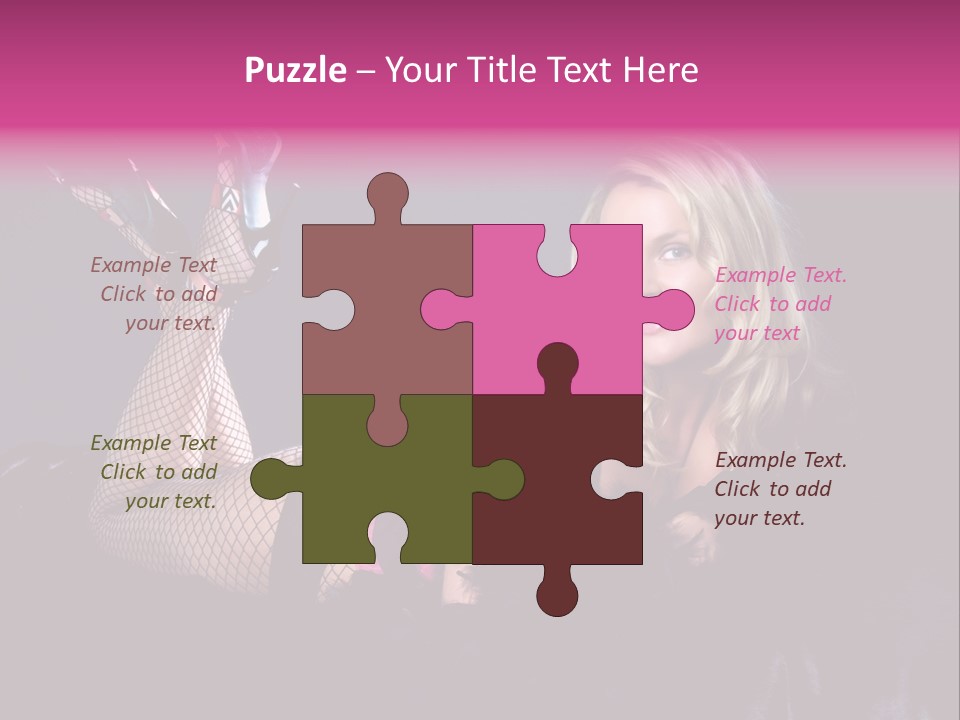 Gorgeous Attractive Blond PowerPoint Template