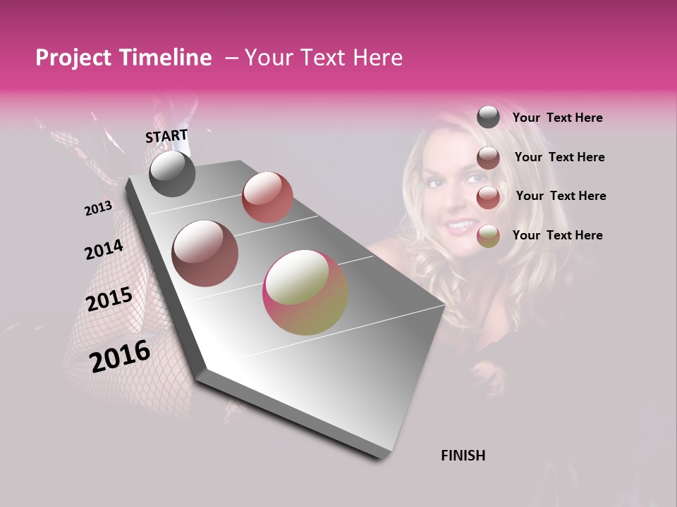 Gorgeous Attractive Blond PowerPoint Template