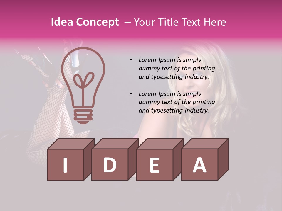 Gorgeous Attractive Blond PowerPoint Template