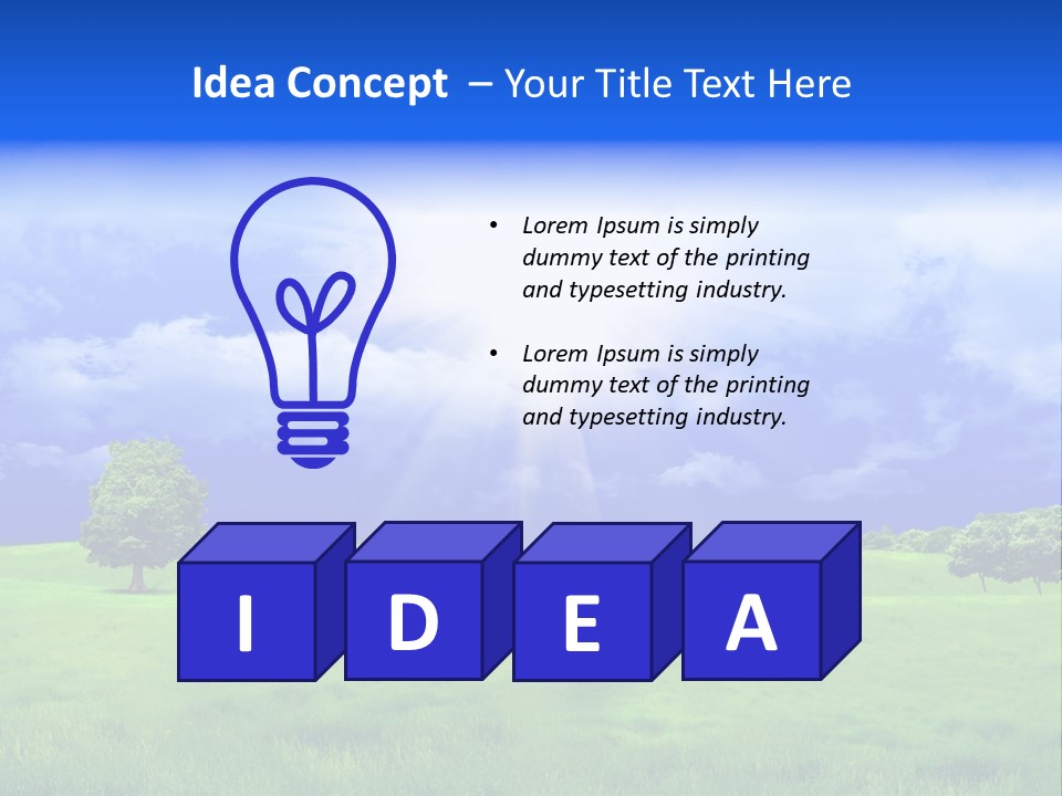 Cultivated Nature Meadow PowerPoint Template