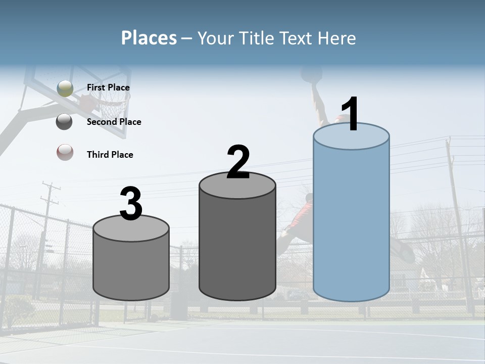 Man Scoring Park PowerPoint Template