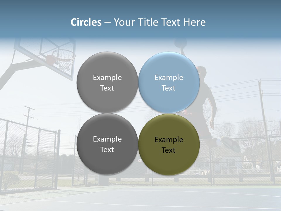 Man Scoring Park PowerPoint Template