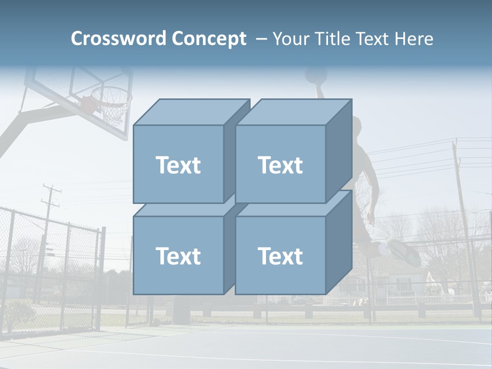 Man Scoring Park PowerPoint Template