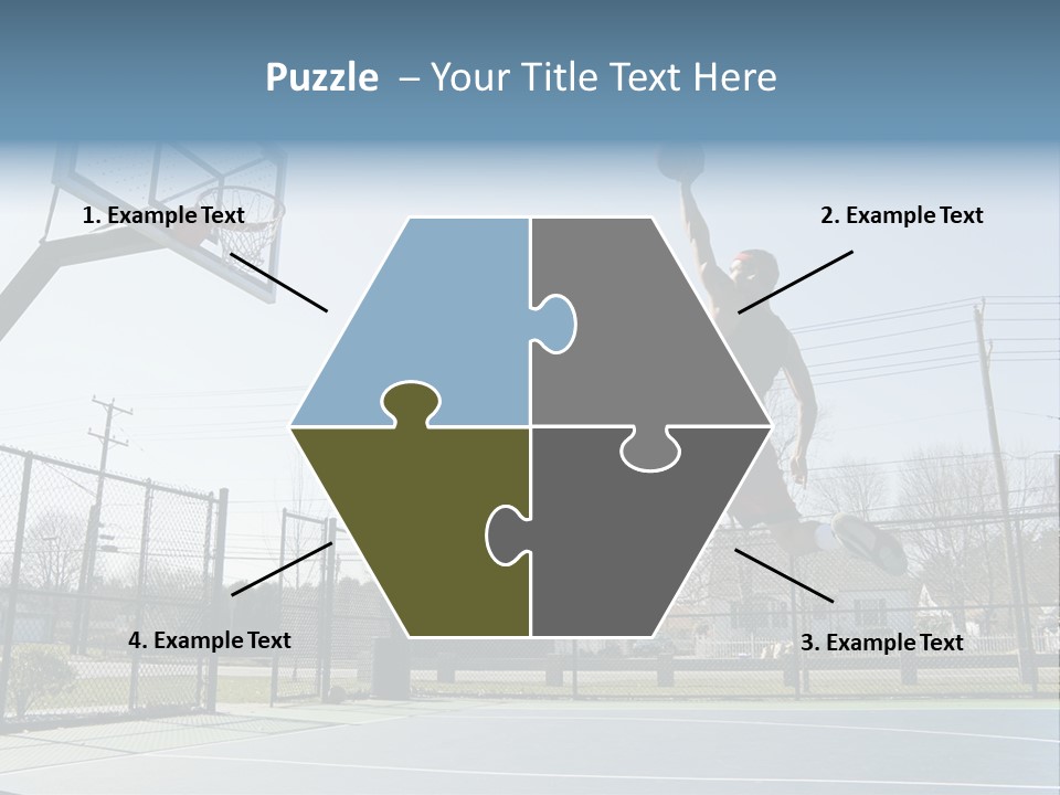 Man Scoring Park PowerPoint Template