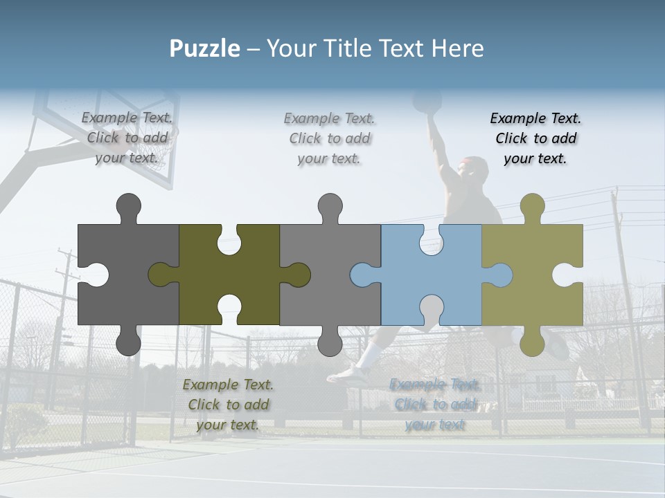 Man Scoring Park PowerPoint Template