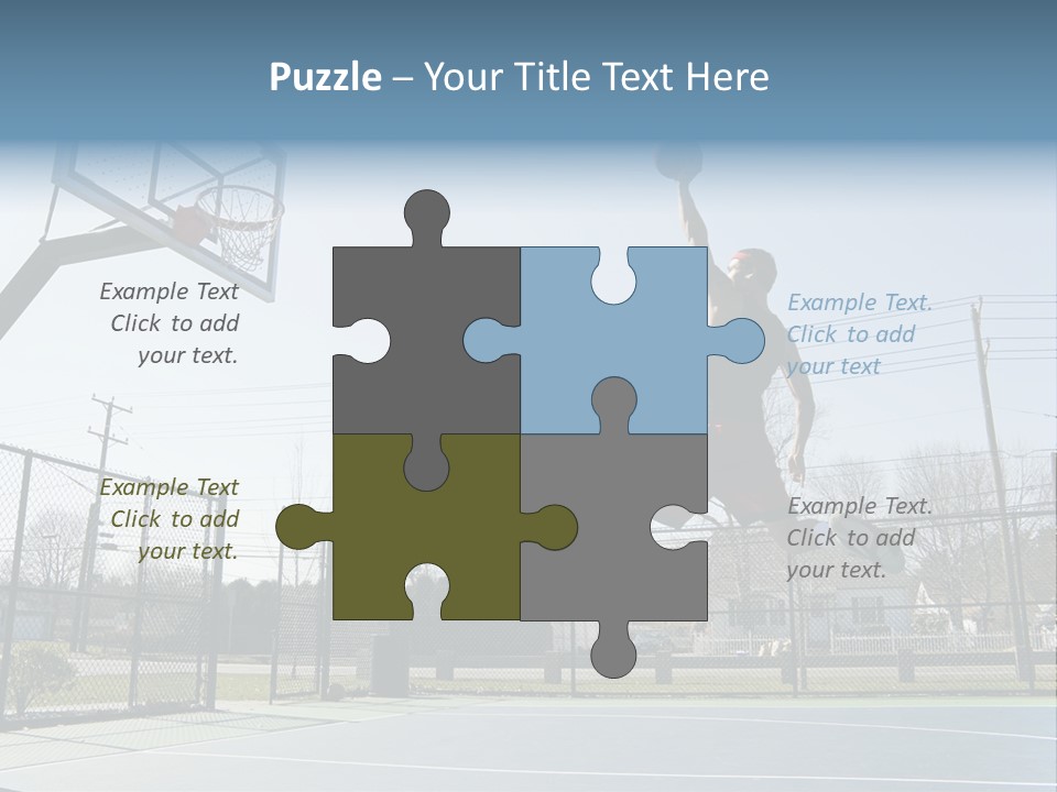 Man Scoring Park PowerPoint Template
