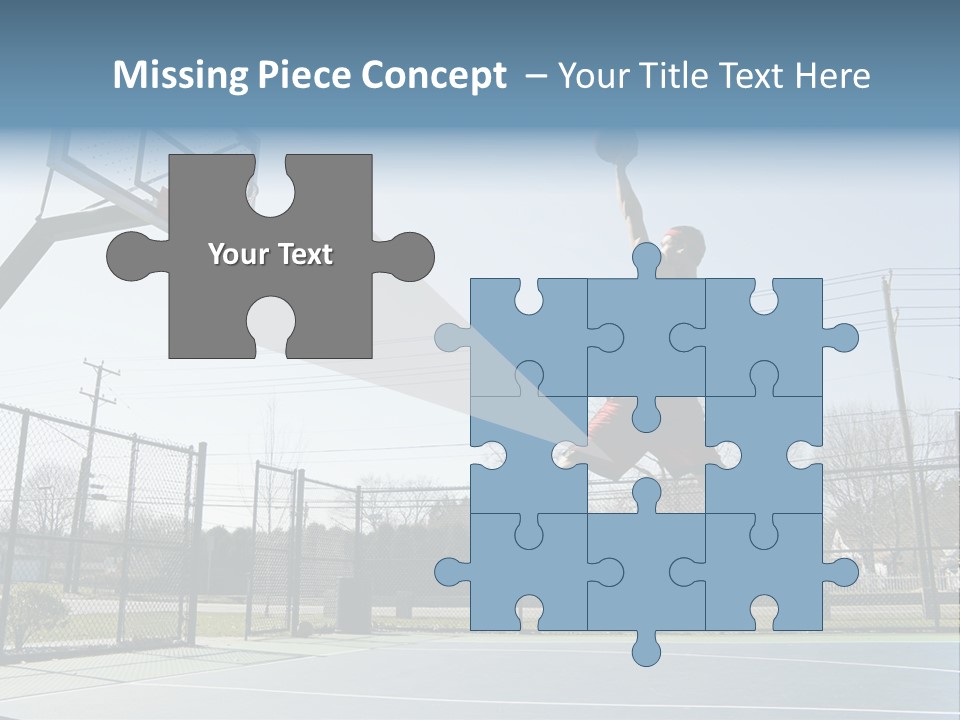 Man Scoring Park PowerPoint Template
