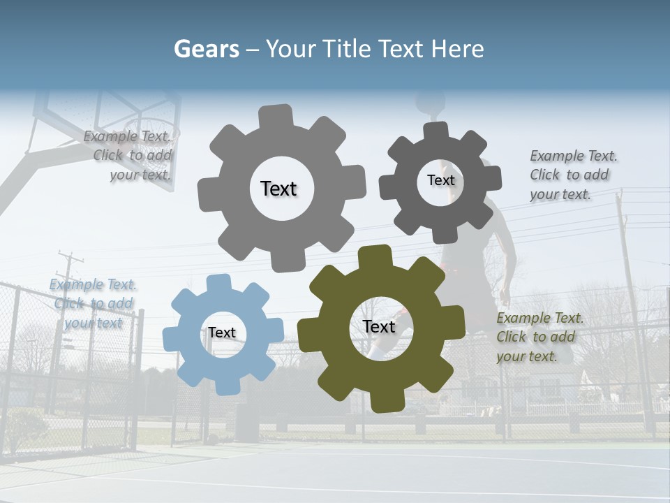 Man Scoring Park PowerPoint Template