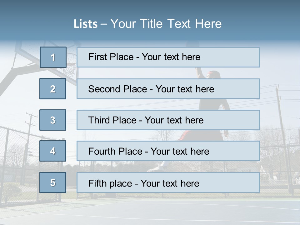 Man Scoring Park PowerPoint Template