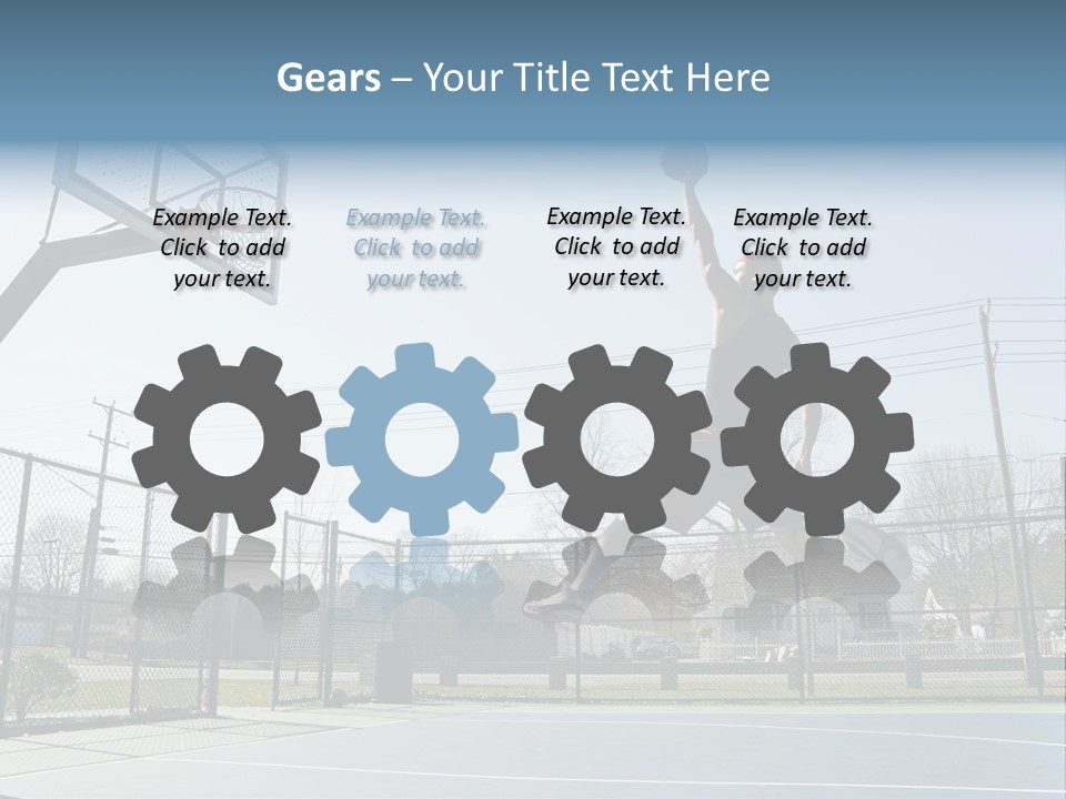 Man Scoring Park PowerPoint Template