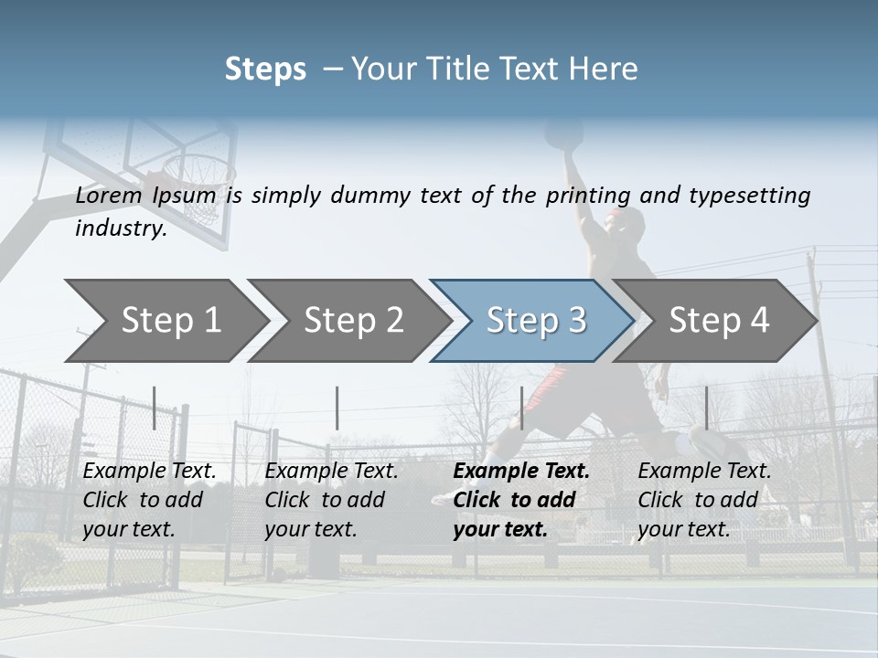 Man Scoring Park PowerPoint Template