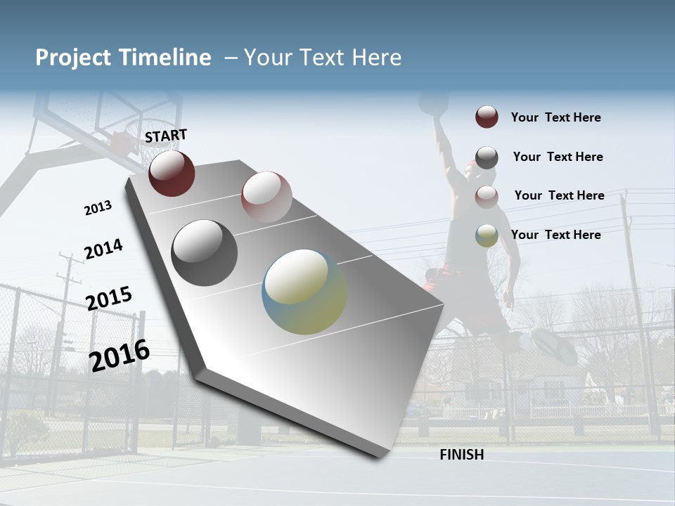 Man Scoring Park PowerPoint Template