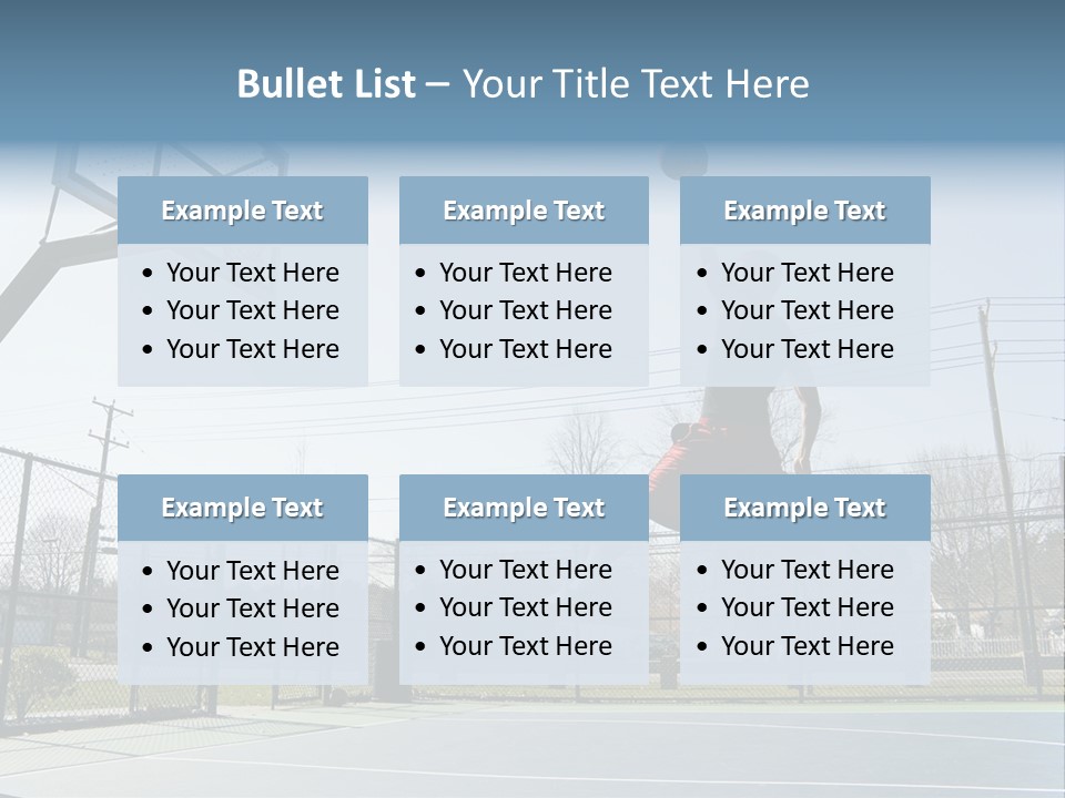 Man Scoring Park PowerPoint Template