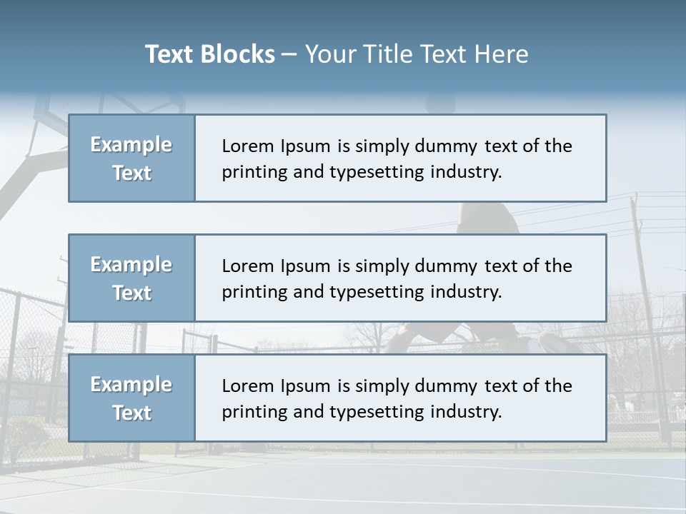 Man Scoring Park PowerPoint Template