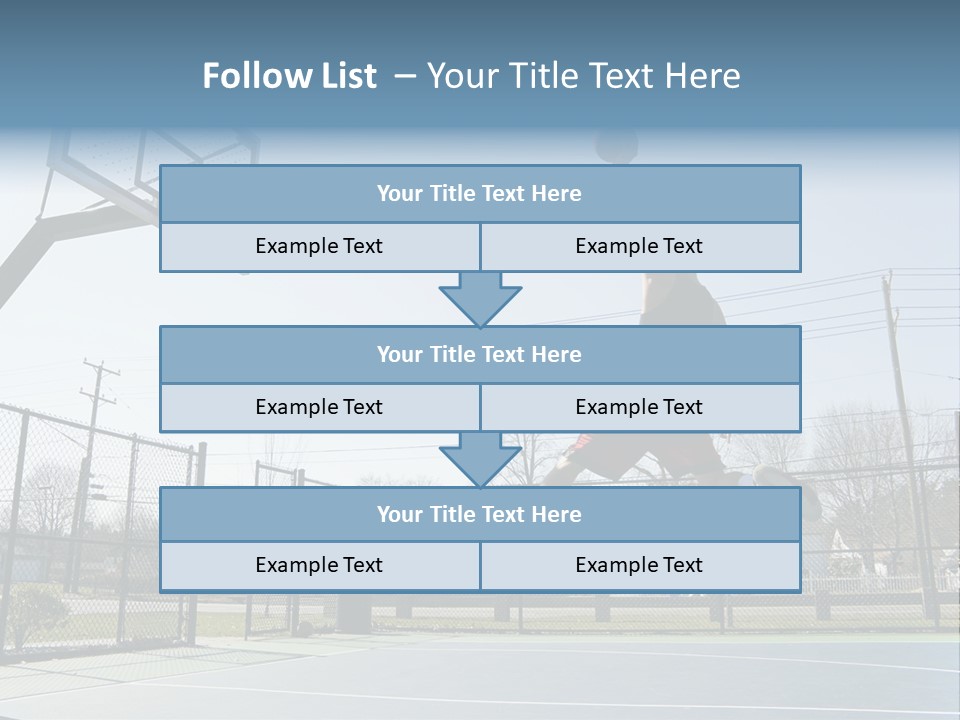 Man Scoring Park PowerPoint Template