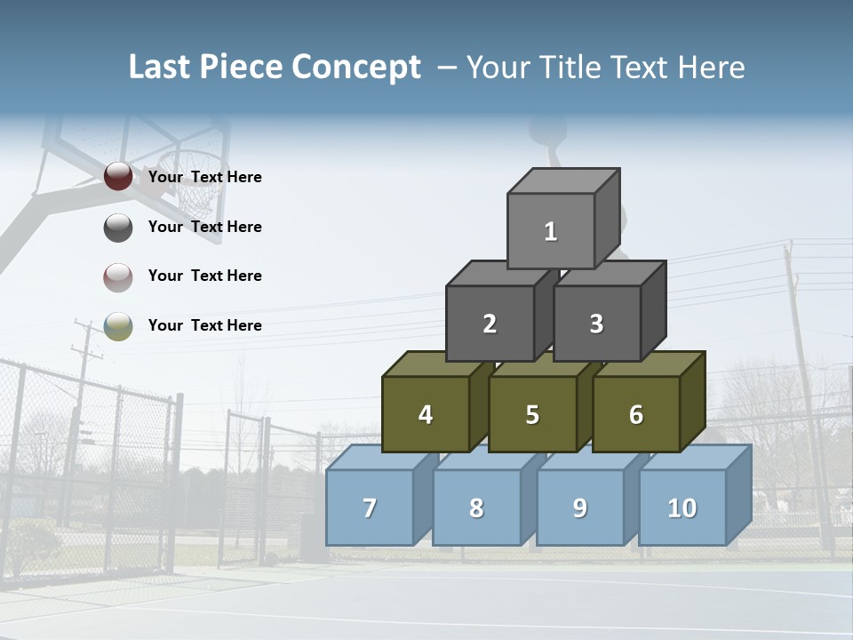 Man Scoring Park PowerPoint Template
