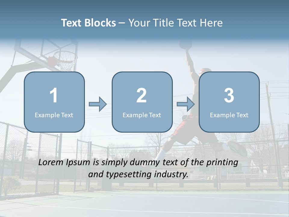 Man Scoring Park PowerPoint Template