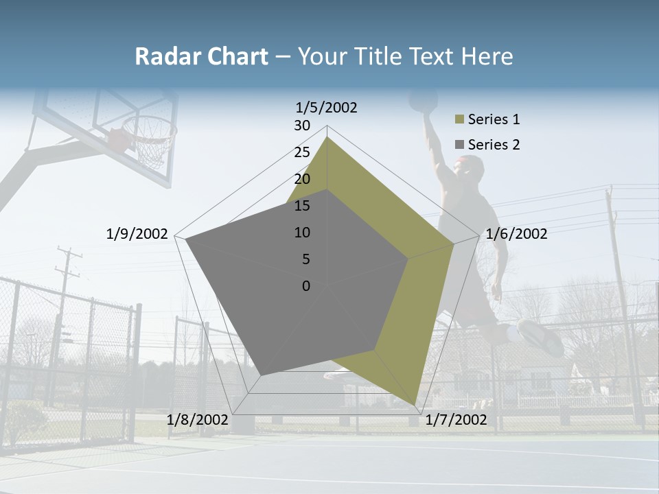 Man Scoring Park PowerPoint Template