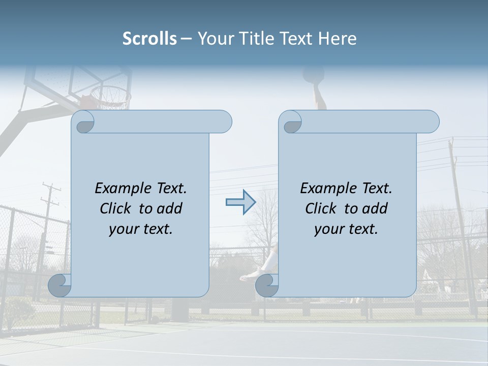 Man Scoring Park PowerPoint Template